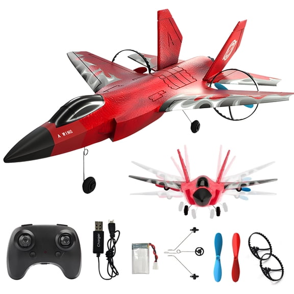 NautyDaddy RC Airplane for Kids & Beginners – F39 Remote Control Foam Glider with 6-Axis Gyro, 2 Take-Off Modes, EPP Material, Complete Flying Set with Battery & Spare Parts