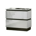 thumbnail image 1 of Benjara Nav 22 Inch Modern Nightstand with 2 Drawers, Concealed Handles, White, 1 of 5