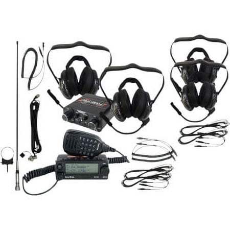 Navatlas NIRBH4 Intercom and Radio Kit with Four Behind-The-Neck Headsets