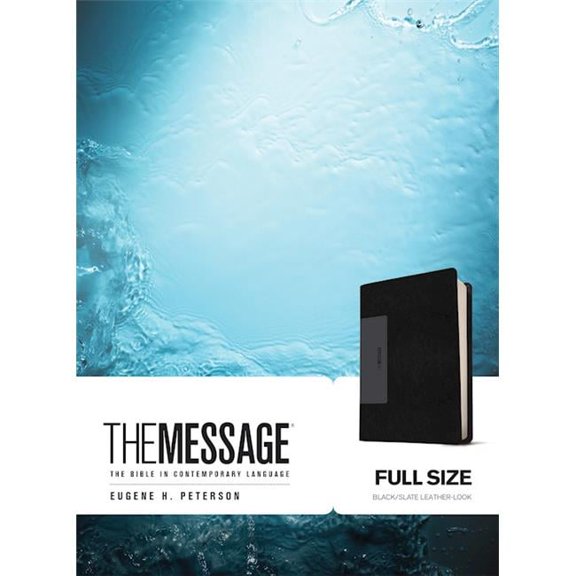 NavPress 097054 The Message Bible - Black & Slate LeatherLook