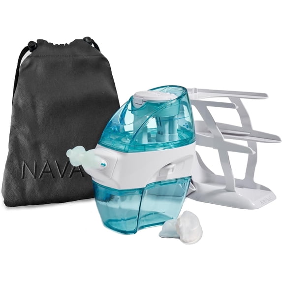 Navage Nasal Care DELUXE Bundle: Navage Nose Cleaner, Black Travel Bag, Countertop Caddy, and 30 SaltPods