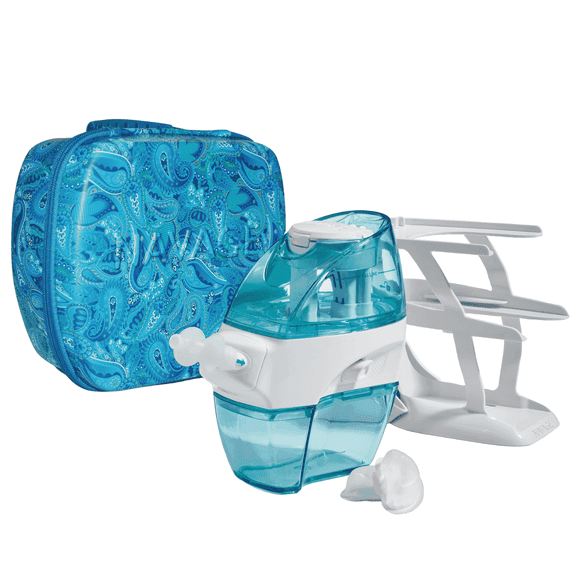 Navage Nasal Care Premier Bundle: Navage Nose Cleaner, Paisley Travel Case, Countertop Caddy and 20 SaltPods