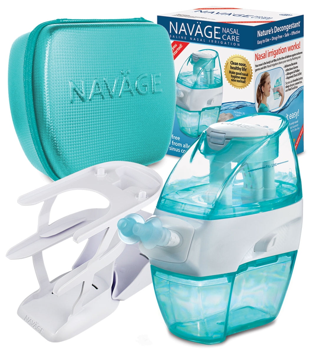 Navage Nasal Care Premier Bundle Navage Nose Cleaner, Teal Travel Case