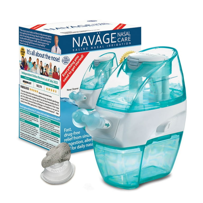 Navage Nasal Care Starter Bundle Nose Cleaner 20 SaltPods Plus Bonus 10 SaltPods
