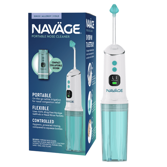 Navge Portable Powered Nose Cleaner with USB Rechargeable Compact Design for Congestion Relief