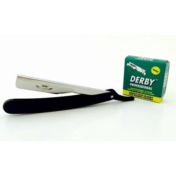 Navaja Rasurar Zeepk Stainless Straight Edge Barber Razor +100 Derby Blades