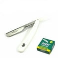thumbnail image 1 of Navaja Shavette Straight Barber Shaving Razor, 100 Derby cuchillas Blanco, 1 of 1