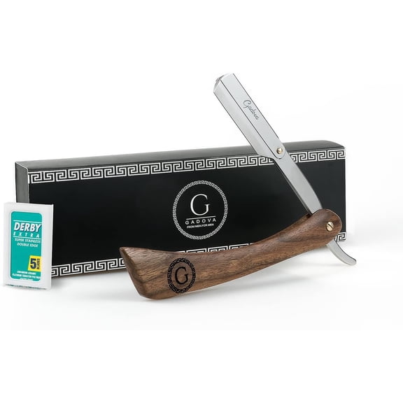 Navajas De Barbero Cuchilla De Afeitar De Madera Profesional Para-Hombres Barba