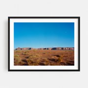 Navajo Nation IV - Oljato-Monument Valley Arizona Photography Desert Landscape Nature Scenic Moon Minimalist Wilderness Black Framed Wall Art Print 24 x 36 inches
