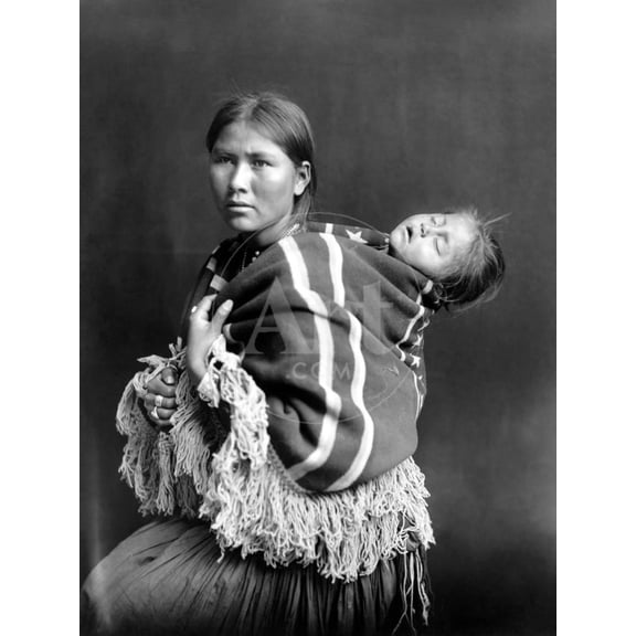 Navajo Woman  Child, C1914, Figurative World Culture Unframed Photographic Print Wall Art Sold by Art.Com