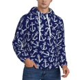 thumbnail image 1 of Naval Anchor Hoodie Men Unisex 3d Fleece Hooded Sweatshirt Medium, 1 of 7