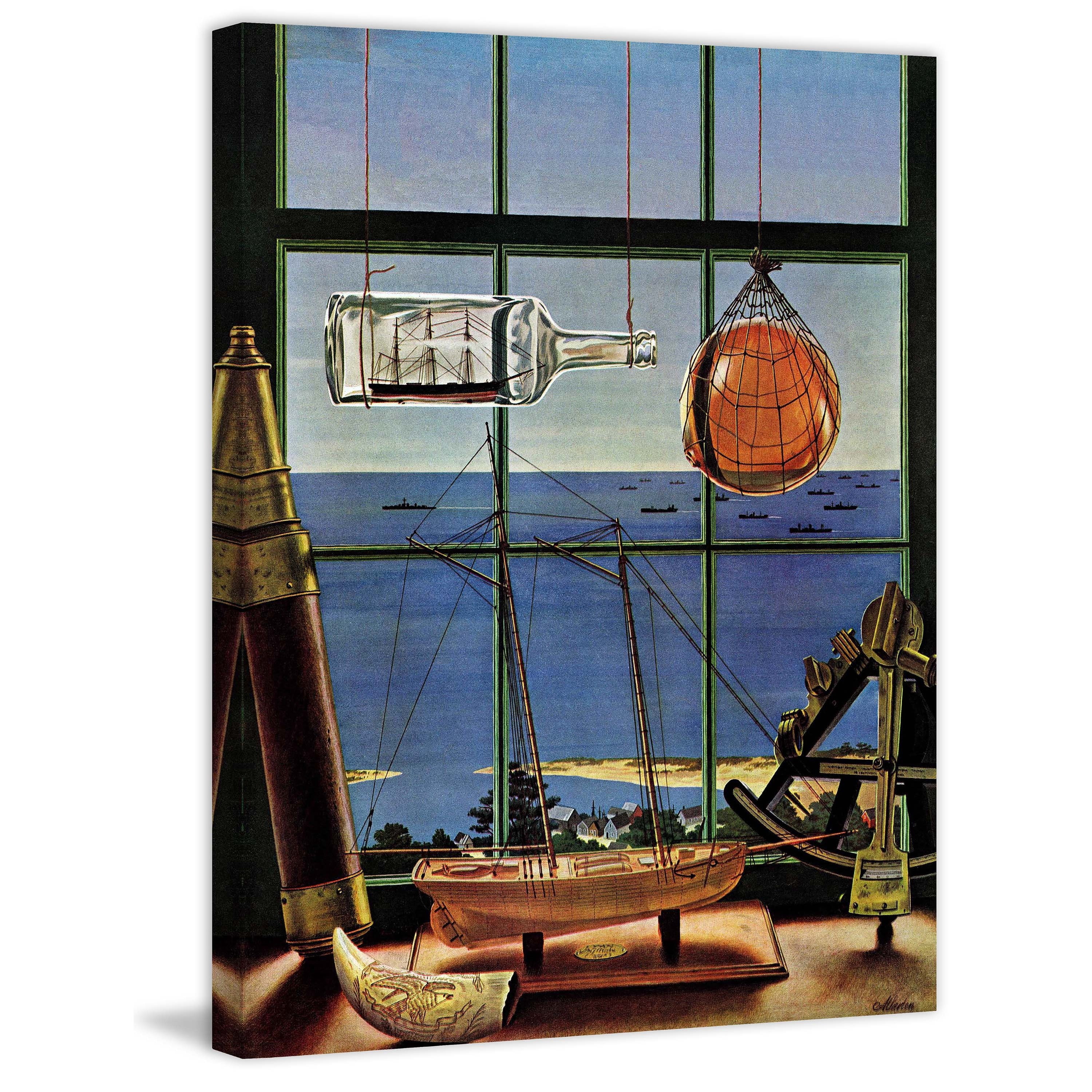 "Naval Convoy" by John Atherton Painting Print on Canvas