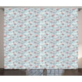 thumbnail image 1 of Ambesonne Naval Curtains 2 Panel Set, Ships on the Sea Pattern, 108" x 108", Multicolor, 1 of 3