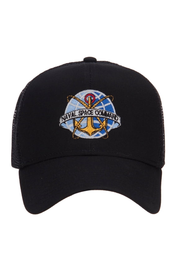 Naval Space Command Embroidered Mesh Cap - Black OSFM
