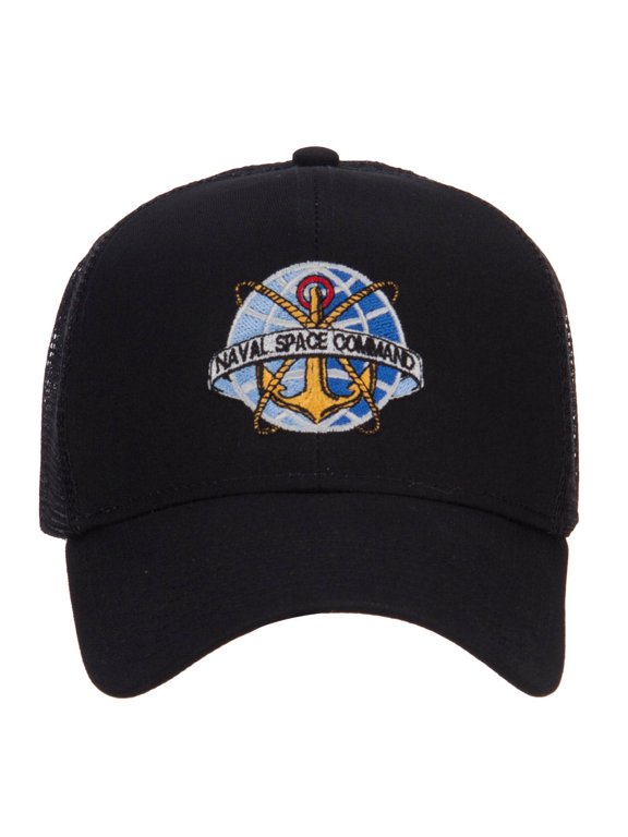 Naval Space Command Embroidered Mesh Cap - Black OSFM