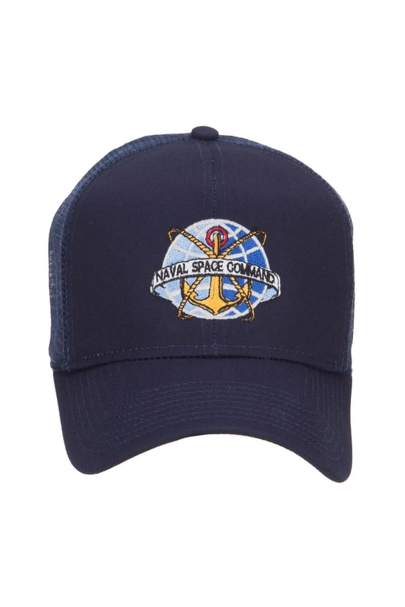 Naval Space Command Embroidered Mesh Cap - Navy OSFM