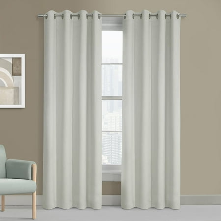 Navar Blackout Grommet Curtain Panel 54 x 84 in White