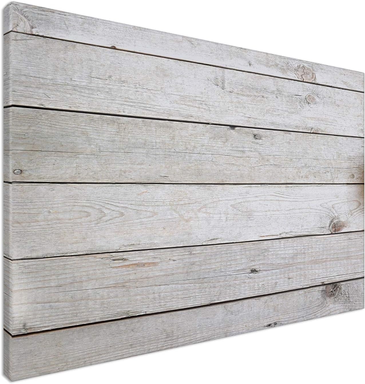 Navaris 24x36 Magnetic Dry Erase Decorative Whiteboard w/ Printed Design, 5 Magnets, Marker - Wooden Planks