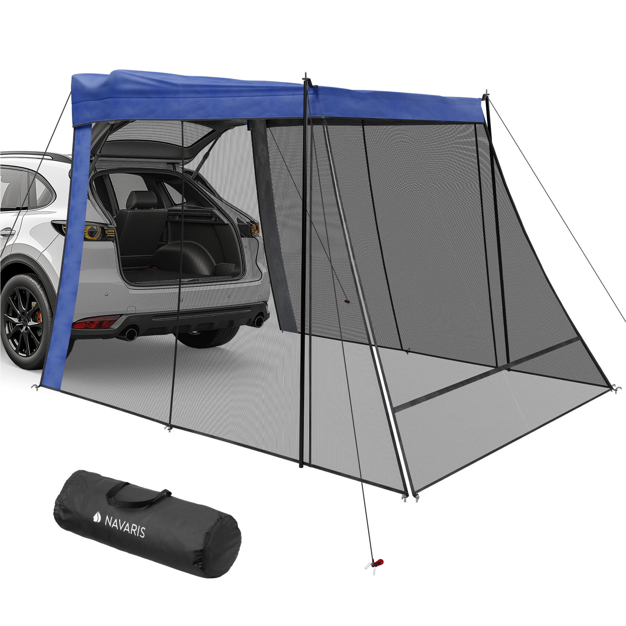 Navaris Car Awning with Net Camping or Tailgate Canopy Tent for Van