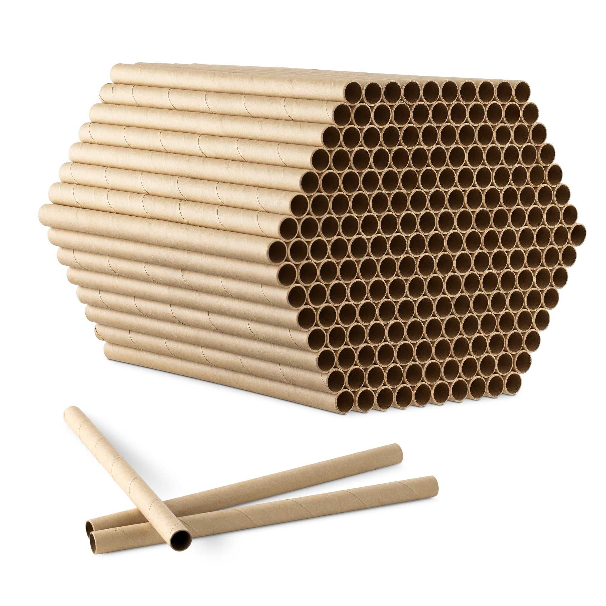 Navaris Cardboard Bee Nesting Tubes (Pack of 200) - 6" Long x 5/16" Diameter Tube for Mason Solitary Bees - For Filling Insect Hotels and Bug Houses