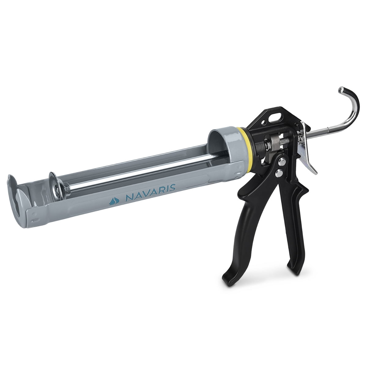 Navaris Caulking Gun - 9 Inch Sealant Gun for 10oz Cartridge Tube - Adhesive Applicator Professional Hardware Tool for Silicone Acrylic Glue Sealant