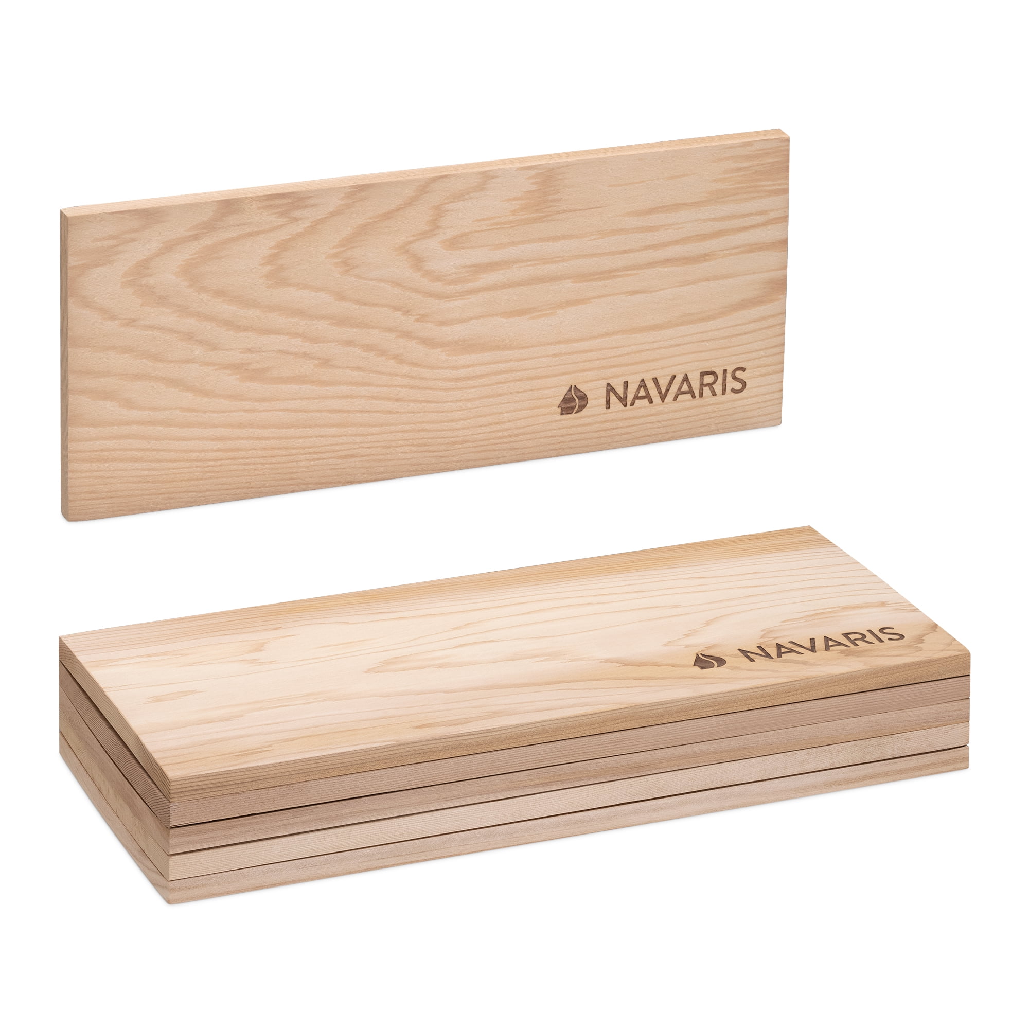 Navaris Cedar Planks for BBQ 6 Wooden Grilling Planks for Smokey