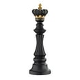thumbnail image 1 of Navaris Chess Statue Decor Piece - 16" Tall Decorative Resin Sculpture - Large Game Figure Decoration Ornament for Home, Office, Study - Black King, 1 of 6