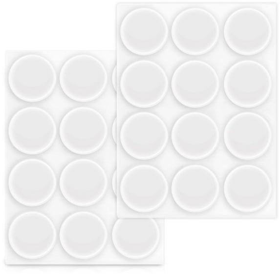 Navaris Clear Bumper Pads 7/8" - Pack of 24 Self-Adhesive Soft Protective Feet Stoppers for Furniture, Cabinet Doors, Cupboards, Drawers, Wall, Glass