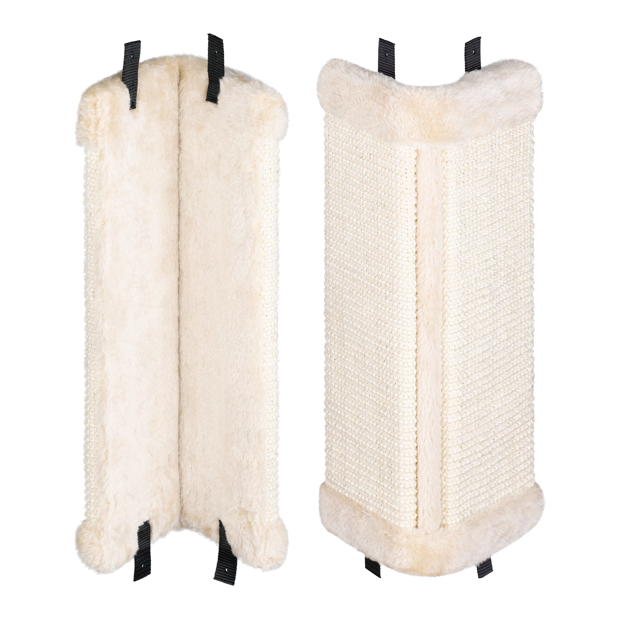 Navaris Corner Wall Cat Scratcher Set of 2 Wall Mounted Sisal Scratching Pad for Cats Vertical Corner Mount Scratch Panel Protector for Walls Walmart Business Supplies