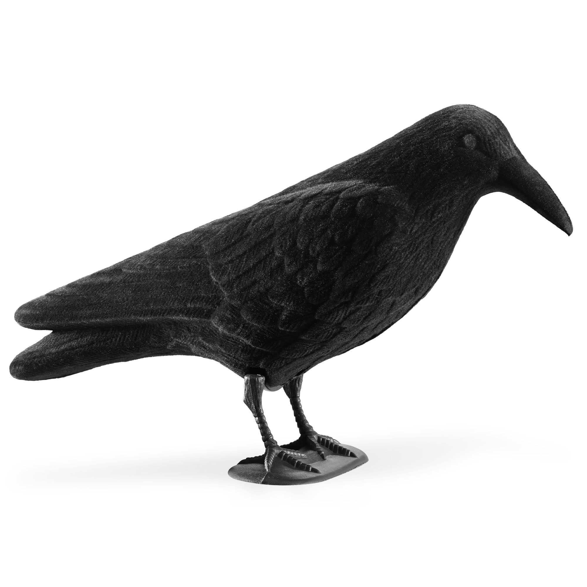 Navaris Crow Decoy - Fake Black Crow Decoy for Attracting Crows