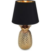Navaris Tropical 7.87-Inch 1-Light Modern Table Lamp with Black Shades