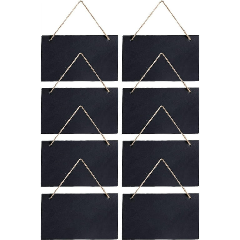 Navaris Hanging Slate Chalkboard Signs (Set of 8) - 5.85