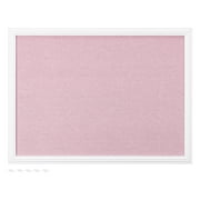 Navaris Linen Bulletin Board - 17" x 23" Fabric Pinboard Organizer in Pink Linen with White Frame