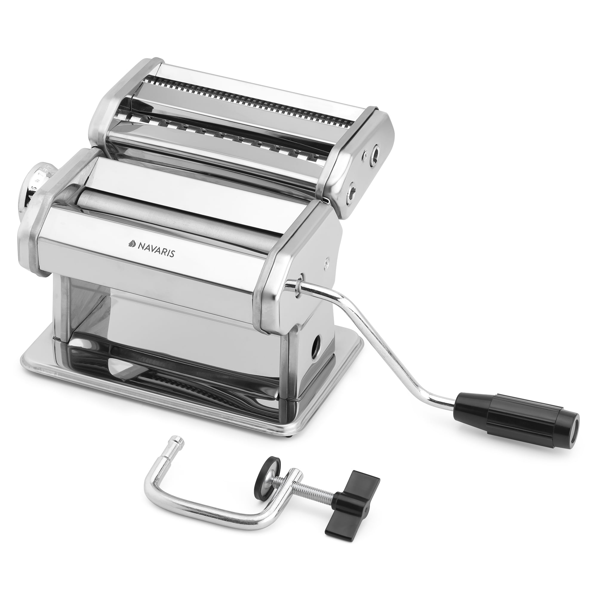 Navaris Pasta Maker Manual Pasta Machine Stainless Steel Noodle