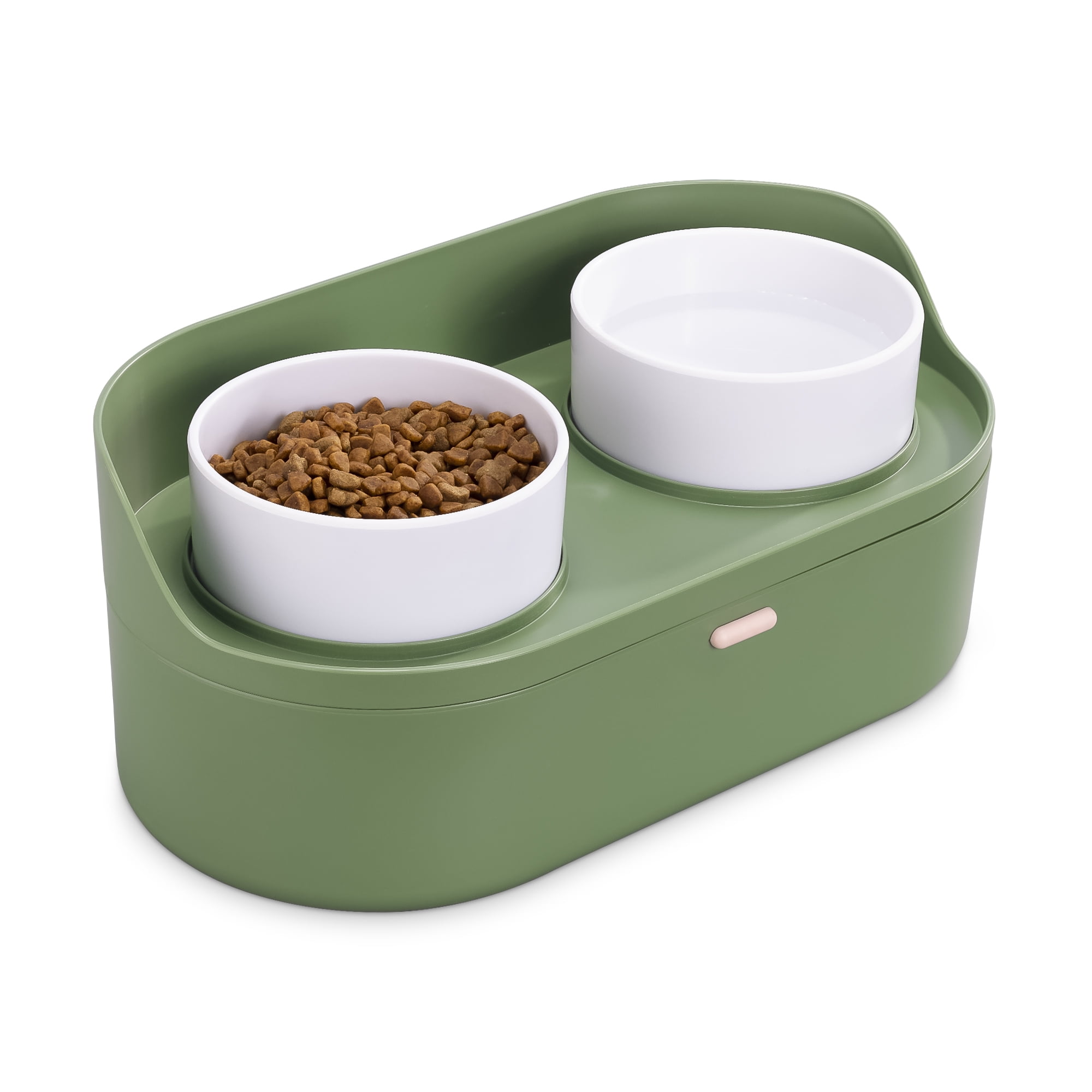 Navaris Pet Feeding Station with 2 Bowls Elevated Dog Bowls with Food Storage Dog or Cat Food and Water Bowl Set with Raised Stand Ideal for Large Dogs Walmart