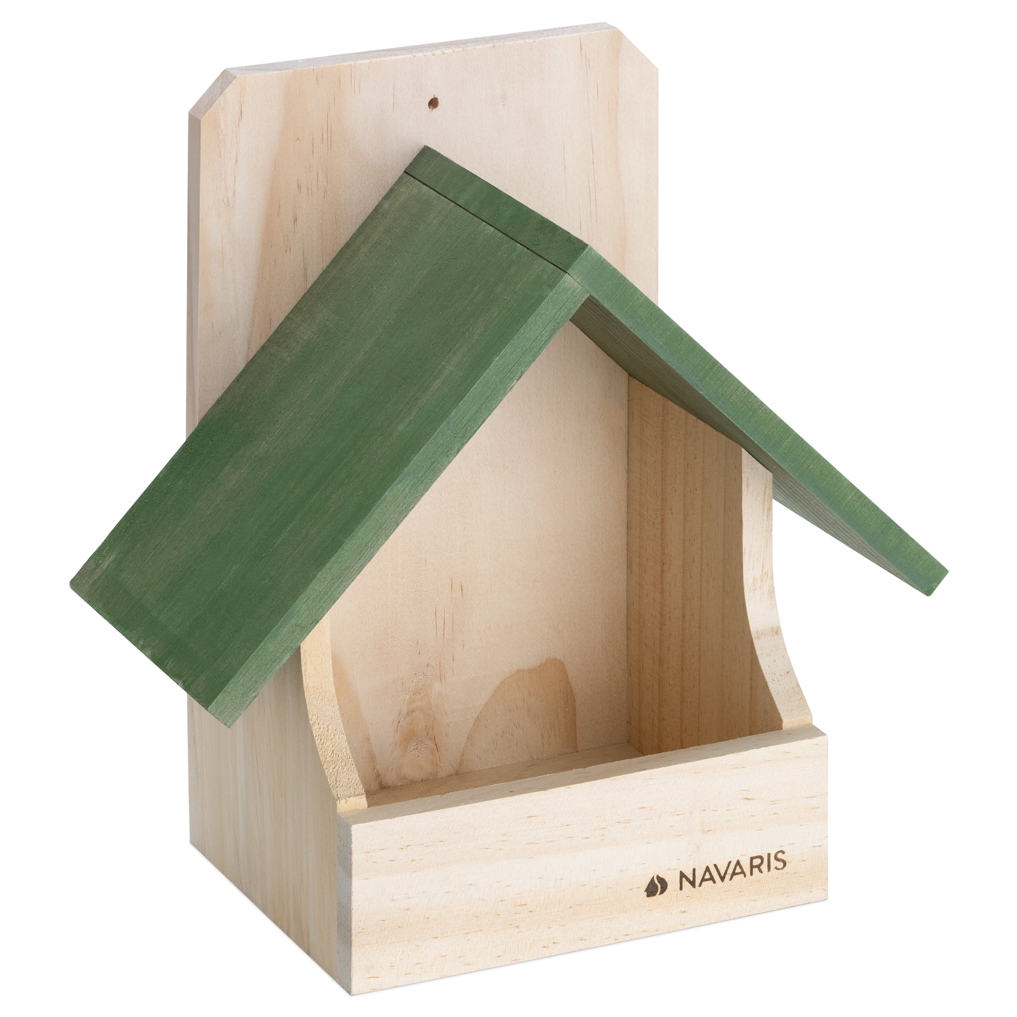 Small Pine Wood Bird Nesting Box with Green Roof