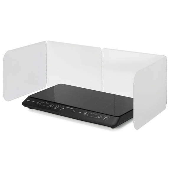 Navaris Splatter Guard For Cooking - 4 Sided Splatter Guard For Hob - Splashback Protection For Kitchen Counter - Gas Hob Protector For Kitchen Counter Work Top