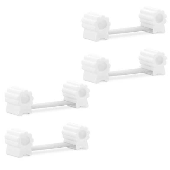 Navaris Under Door Stoppers (Pack of 4) - Child Safety Door Stop to Hold Open Doors - Stopper Slides Under Door to Prevent Slamming, Protect Fingers