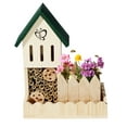 thumbnail image 1 of Navaris Wooden Insect Hotel with Planter Box - 8.7 x 5.9 x 11.4 Inches (22 x 15 x 29 Centimeters) - Wood House Nesting Habitat for Bees, Butterflies, Ladybugs, 1 of 7