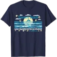 thumbnail image 1 of Navarre Beach Fl Dolphin Pelican Waves Beach Vacation T-Shirt, 1 of 6
