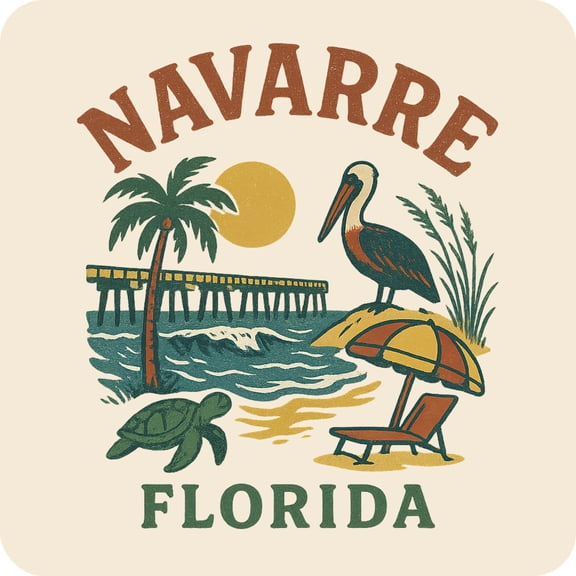 Navarre Florida Keepsakes Souvenir Vinyl Sticker – Destination Travel Keepsake Collectible (3-Inches Wide)