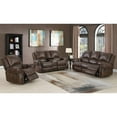 thumbnail image 1 of Navarro  Saddle Brown Faux Leather Reclining Chair, 1 of 13