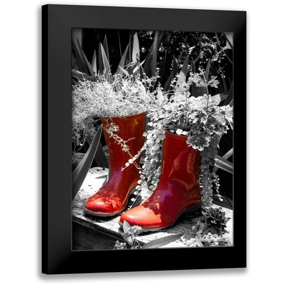 Navas, Emily 11x14 Black Modern Framed Museum Art Print Titled - Rain Boots Border
