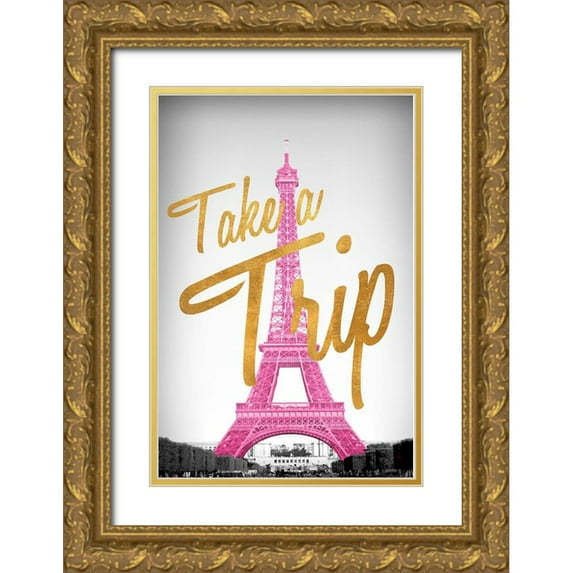 Navas, Emily 13x18 Gold Ornate Wood Framed with Double Matting Museum Art Print Titled - Take A Trip