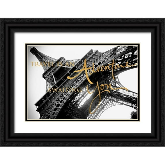 Navas, Emily 14x11 Black Ornate Wood Framed with Double Matting Museum Art Print Titled - Travel is an Adventure