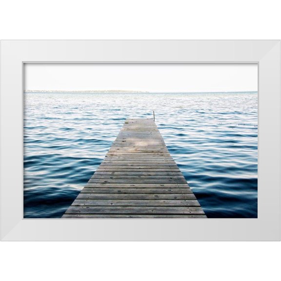 Navas, Emily 14x11 White Modern Wood Framed Museum Art Print Titled - Lake Dock