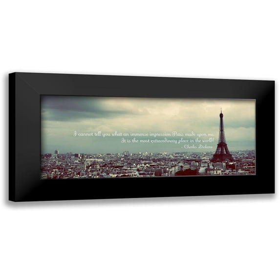 Navas, Emily 14x8 Black Modern Framed Museum Art Print Titled - Immense Impression of Paris