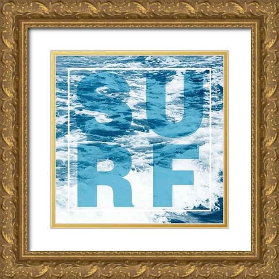 Navas, Emily 15x15 Gold Ornate Wood Framed with Double Matting Museum Art Print Titled - SURF