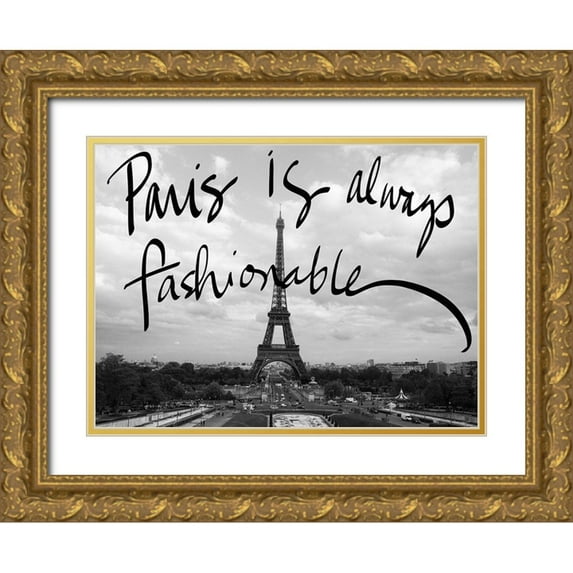 Navas, Emily 18x14 Gold Ornate Wood Framed with Double Matting Museum Art Print Titled - Fashionable Paris