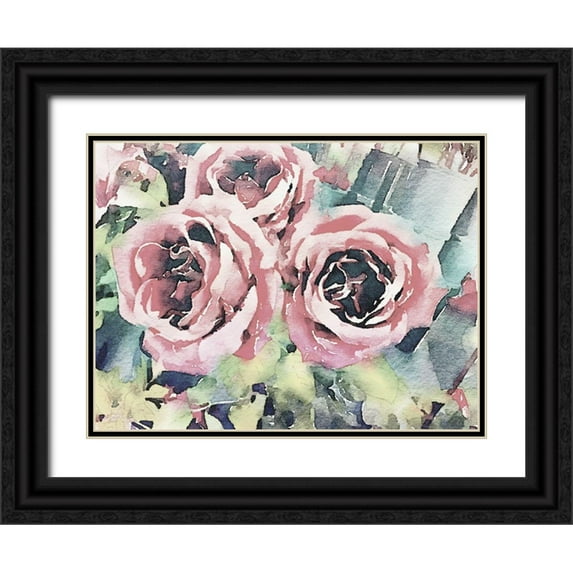 Navas, Emily 18x15 Black Ornate Wood Framed with Double Matting Museum Art Print Titled - Vintage Roses